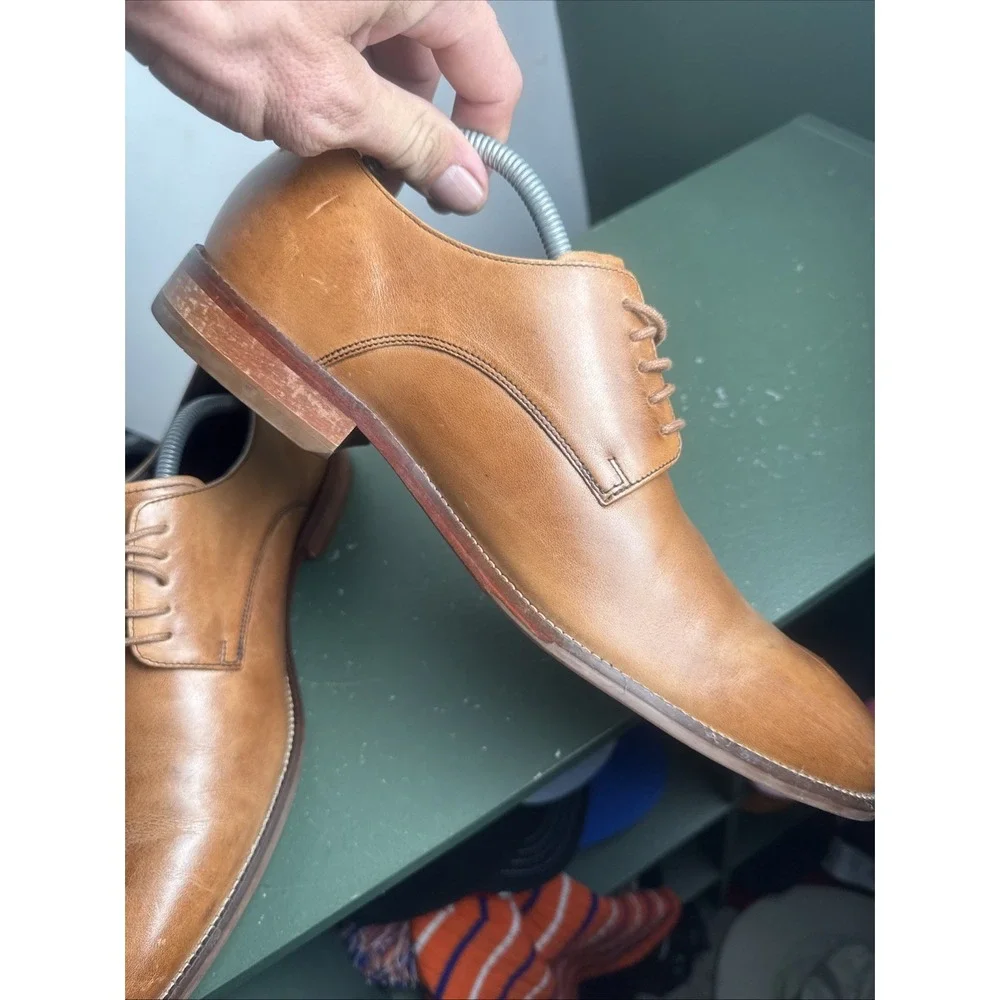 Cole Haan Men's Size 10.5 Brown Leather Oxford Pointed Preppy Dress Shoes C12204
